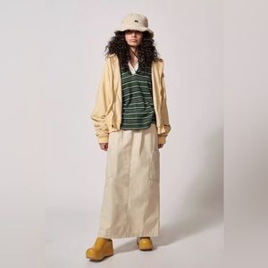 BDG Khaki Cargo Midi Skirt